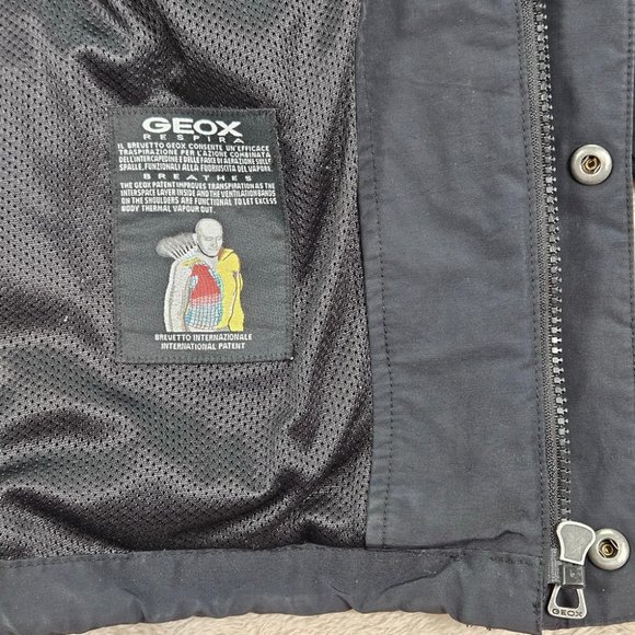 Geox Respira Full Zip Jacket Men's US Size 38 Pockets Black Long Sleeve Outdoors - Picture 8 of 10